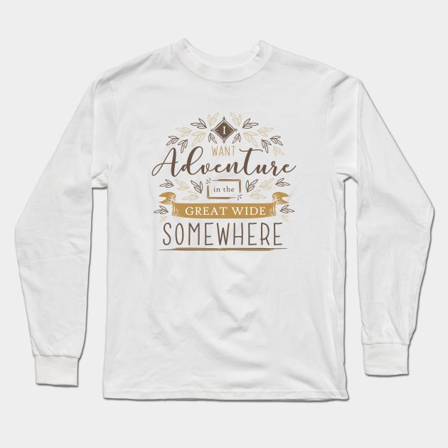 Beauty And The Beast Quote Long Sleeve T-Shirt by Fenn